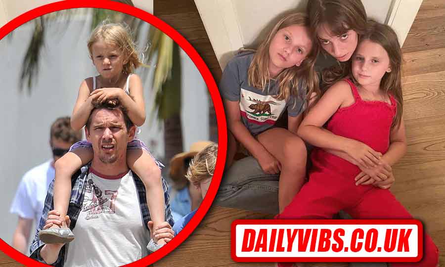 Clementine Jane Hawke, daughter of actor Ethan Hawke, pictured during a family appearance.