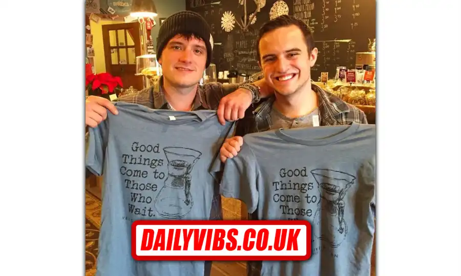 Connor Hutcherson with his partner Andrew Peddie smiling together