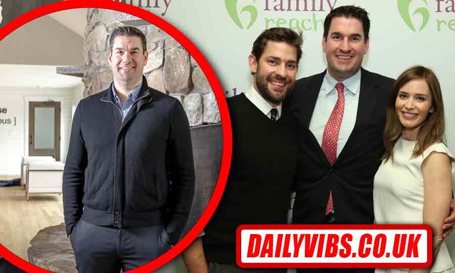 Paul Krasinski posing at The Farmhouse, showing leadership and community engagement
